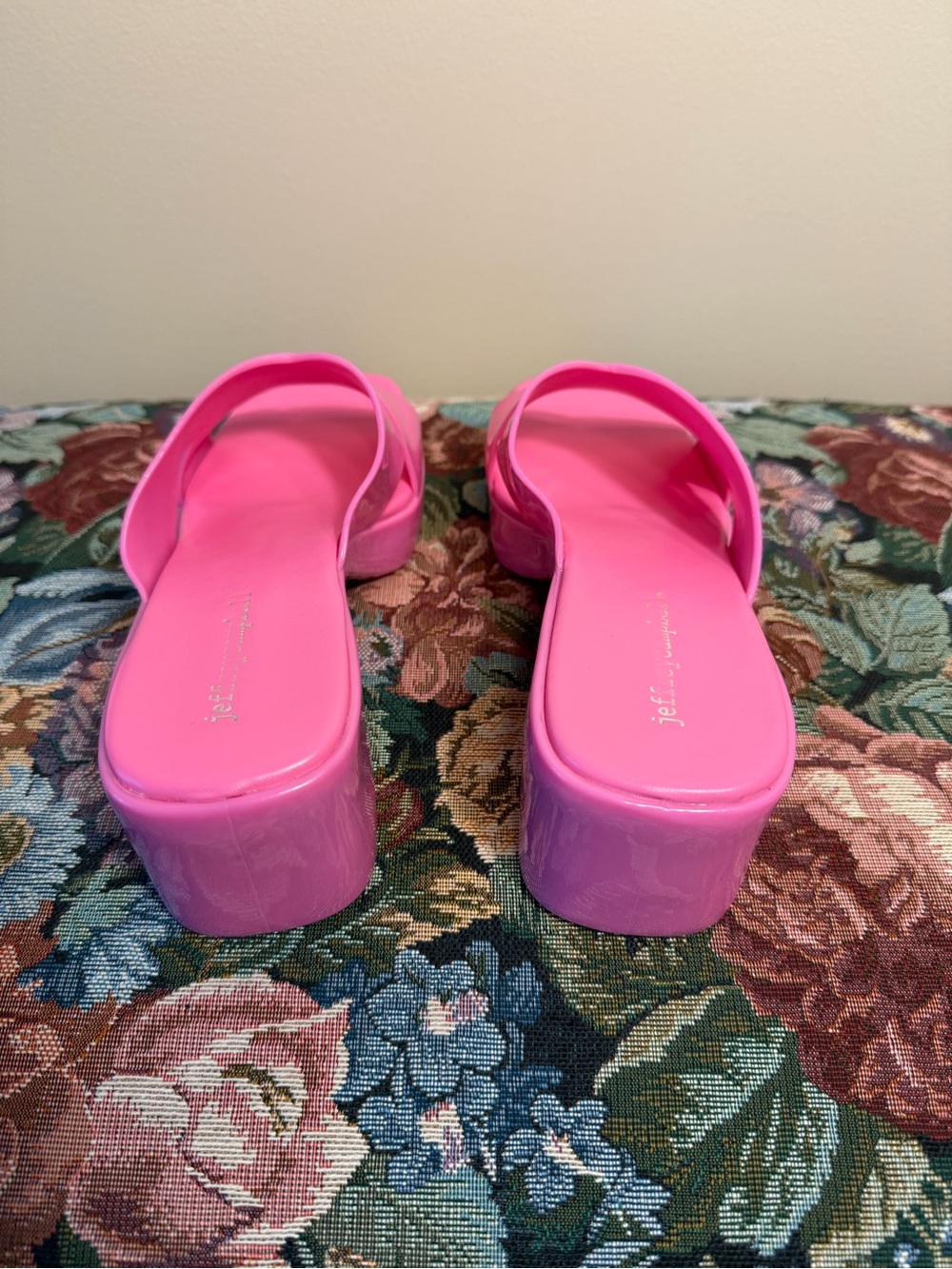 Jeffrey Campbell Bubblegum Patent Slide Mules - Picture 6 of 9